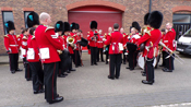 Irish Guards Band assembling in Victorai Barracks